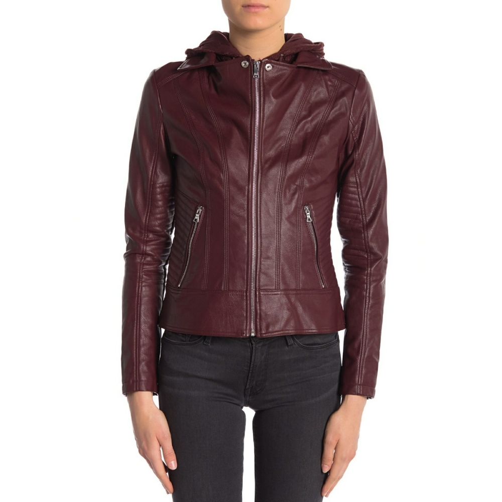 ＊𝐍𝐄𝐖＊• GUESS • 𝗟 · Leather Jacket · NWOT